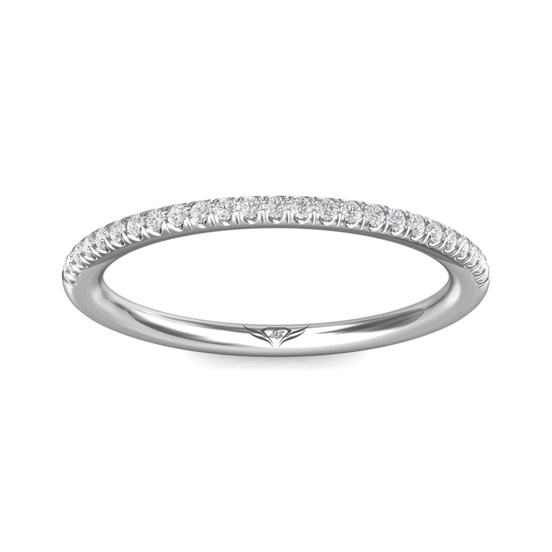 14K Gold White Micropave Wedding Band from the Micropave collection - DWBMH7XS_14KW