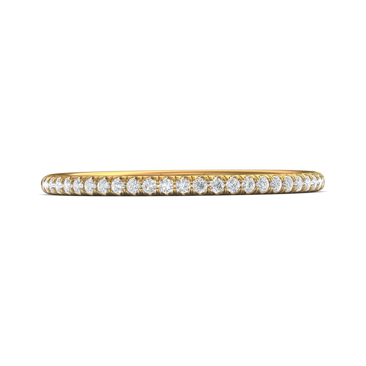 14K Gold Yellow Micropave Wedding Band from the Micropave collection - DWBMH7XS_14KY