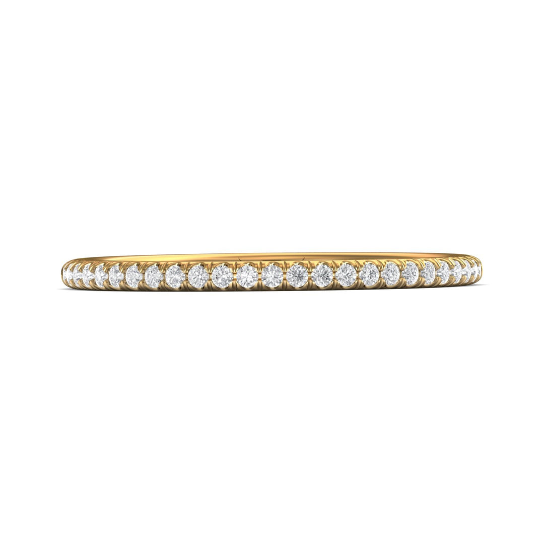 14K Gold Yellow Micropave Wedding Band from the Micropave collection - DWBMH7XS_14KY