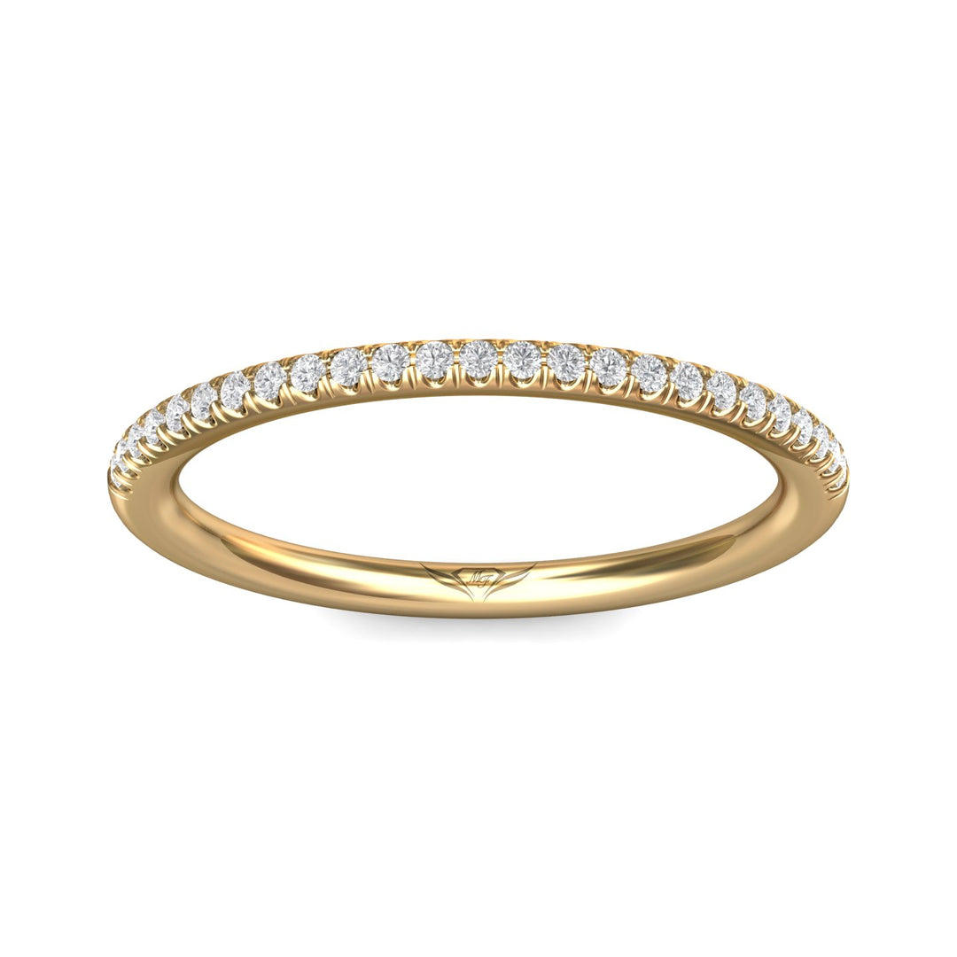 18K Gold Yellow Micropave Wedding Band from the Micropave collection - DWBMH7XS_18KY
