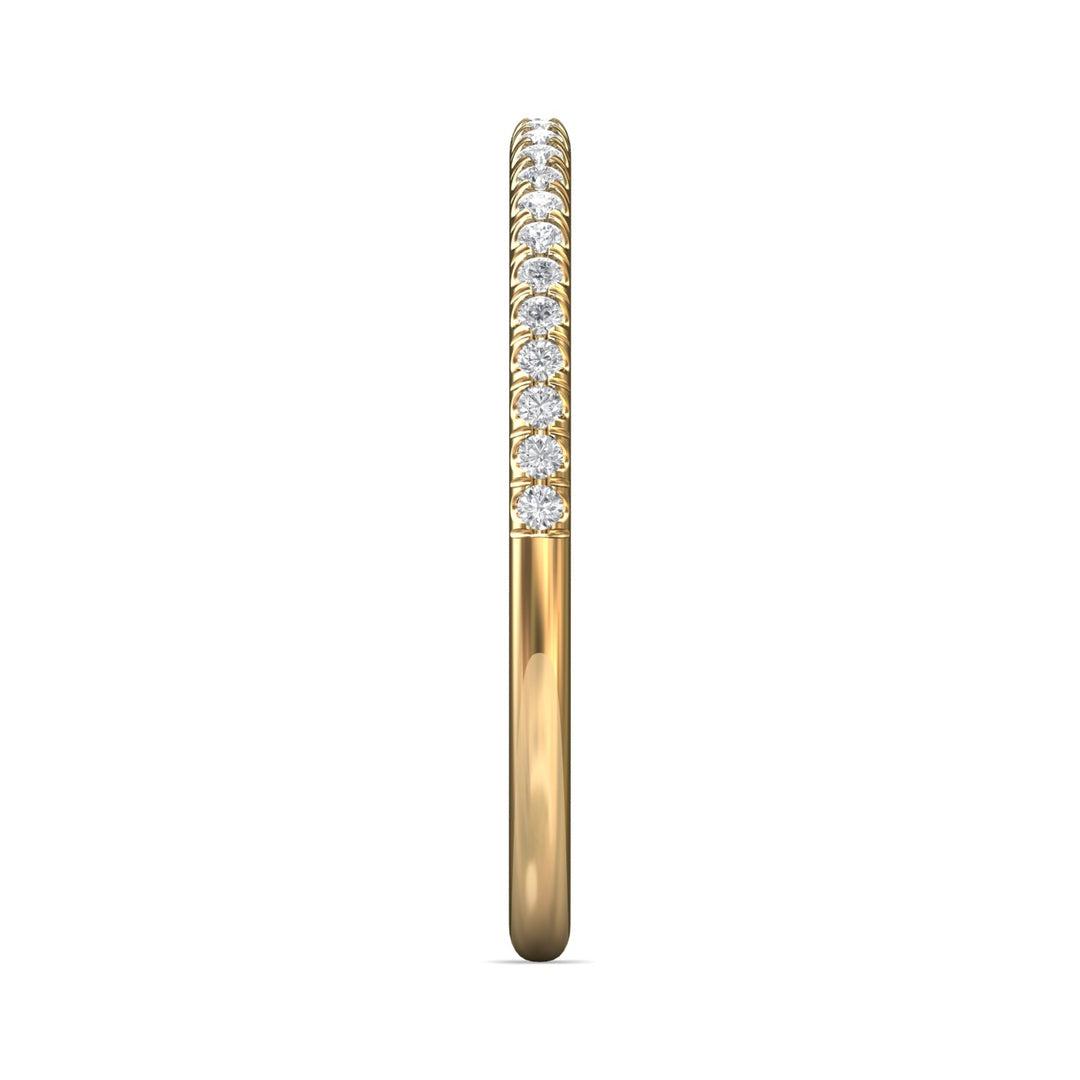 18K Gold Yellow Micropave Wedding Band from the Micropave collection - DWBMH7XS_18KY