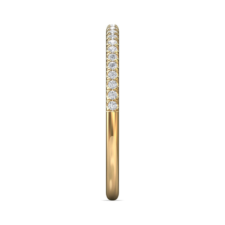 18K Gold Yellow Micropave Wedding Band from the Micropave collection - DWBMH7XS_18KY