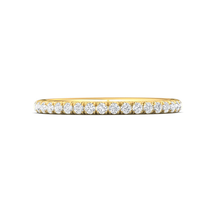 18K Gold Yellow Micropave Wedding Band from the Micropave collection - DWBMH7-18_18KY