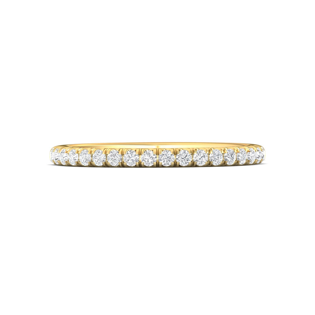 14K Gold Yellow Micropave Wedding Band from the Micropave collection - DWBMH7-18_14KY