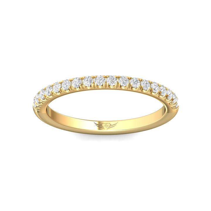 14K Gold Yellow Micropave Wedding Band from the Micropave collection - DWBMH7-18_14KY