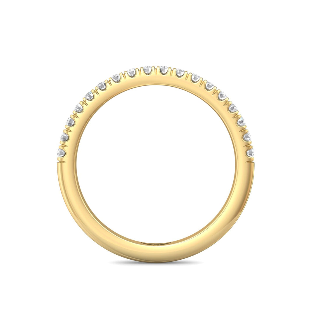 18K Gold Yellow Micropave Wedding Band from the Micropave collection - DWBMH7-18_18KY