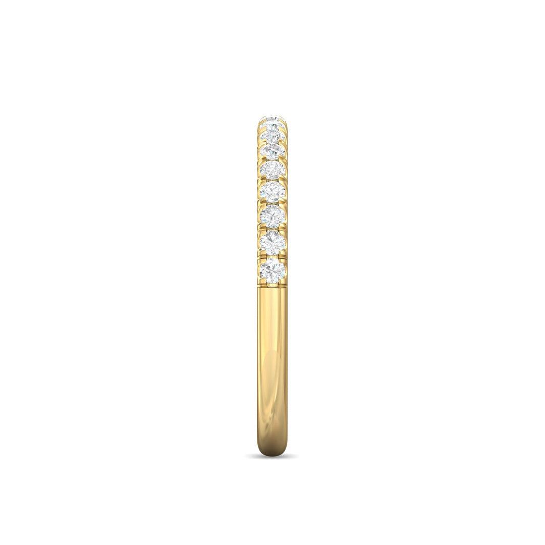 18K Gold Yellow Micropave Wedding Band from the Micropave collection - DWBMH7-18_18KY