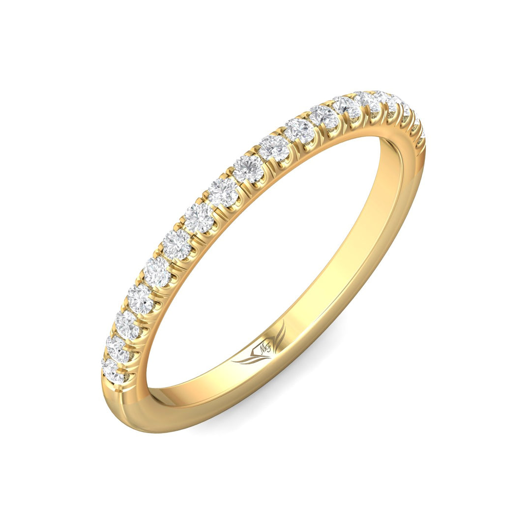 14K Gold Yellow Micropave Wedding Band from the Micropave collection - DWBMH7-18_14KY