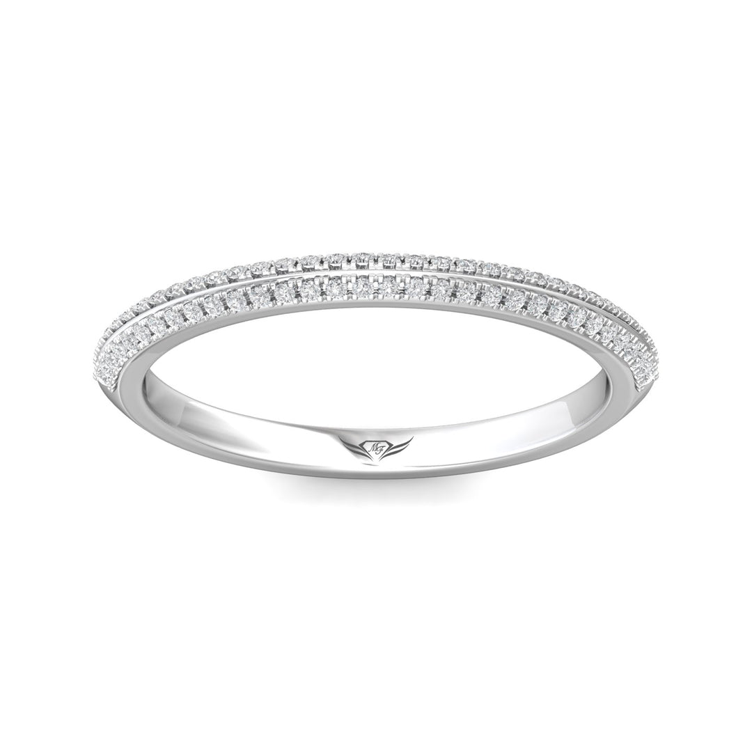 Platinum White Micropave Wedding Band from the Micropave collection - DWBS35XSR_PlatW