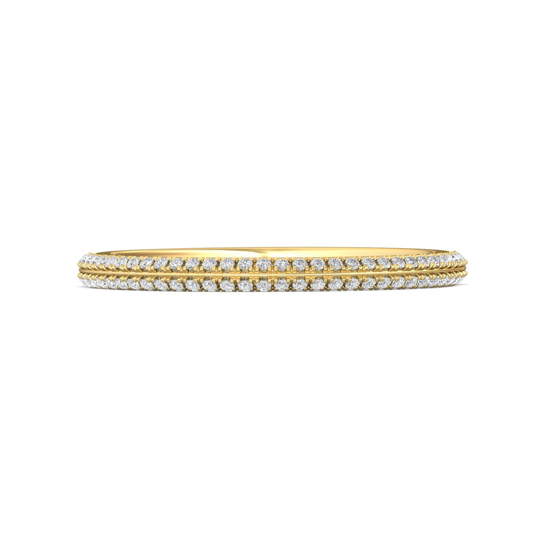 14K Gold Yellow Micropave Wedding Band from the Micropave collection - DWBS35XSR_14KY
