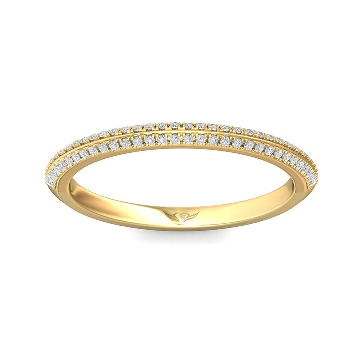 18K Gold Yellow Micropave Wedding Band from the Micropave collection - DWBS35XSR_18KY
