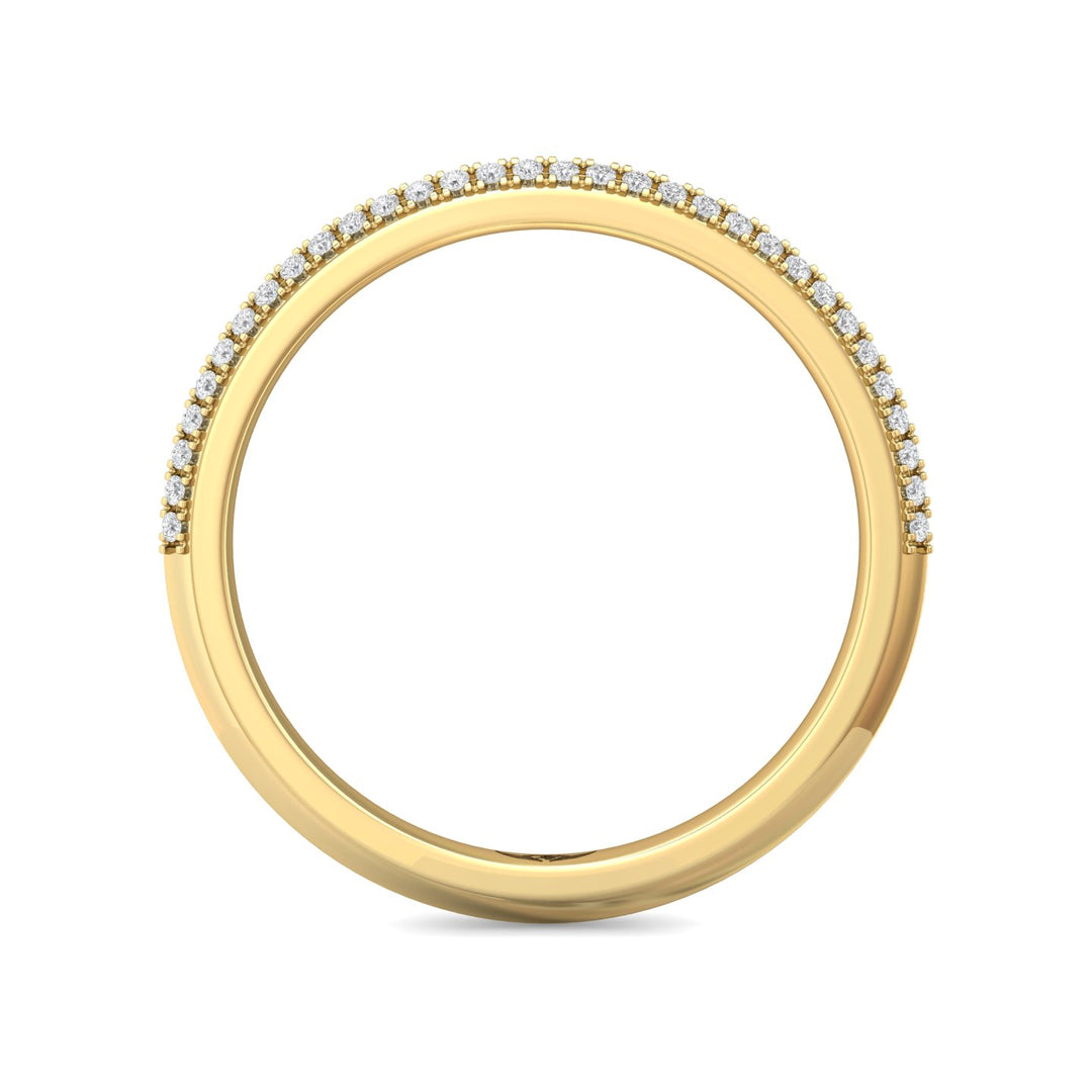 18K Gold Yellow Micropave Wedding Band from the Micropave collection - DWBS35XSR_18KY