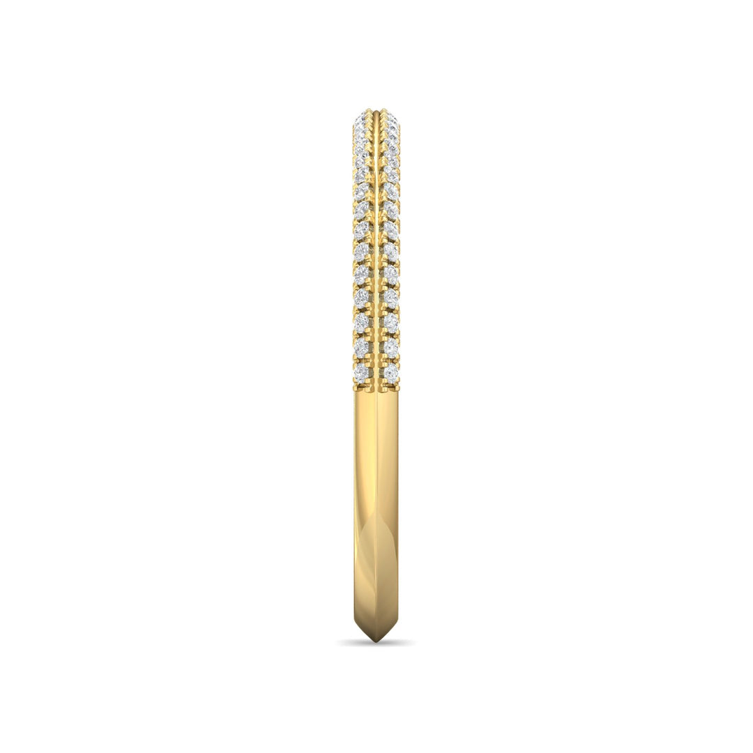 14K Gold Yellow Micropave Wedding Band from the Micropave collection - DWBS35XSR_14KY