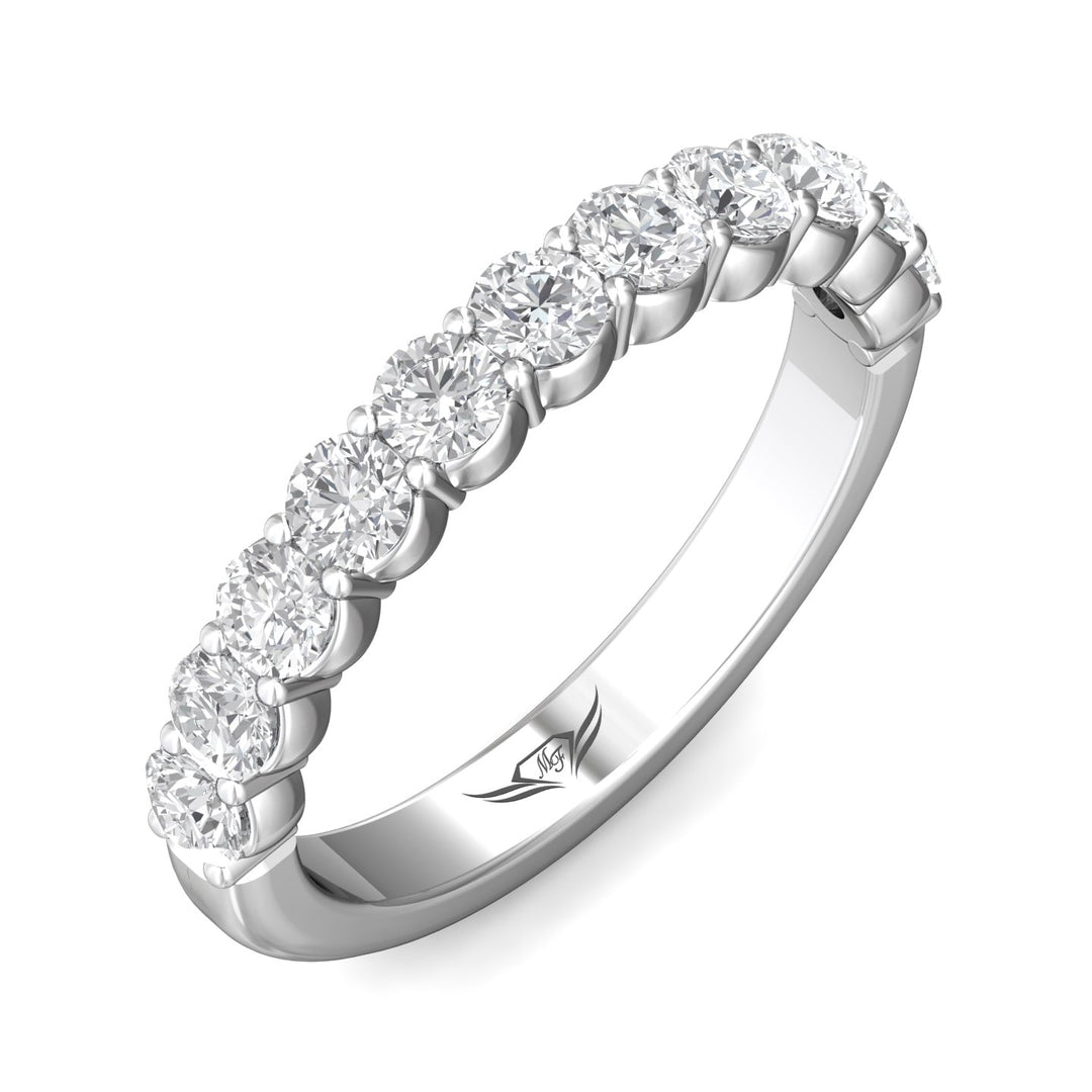 Platinum White Channel/Shared Prong Wedding Band from the Channel/Shared Prong collection - DWBSP03MWB_PlatW
