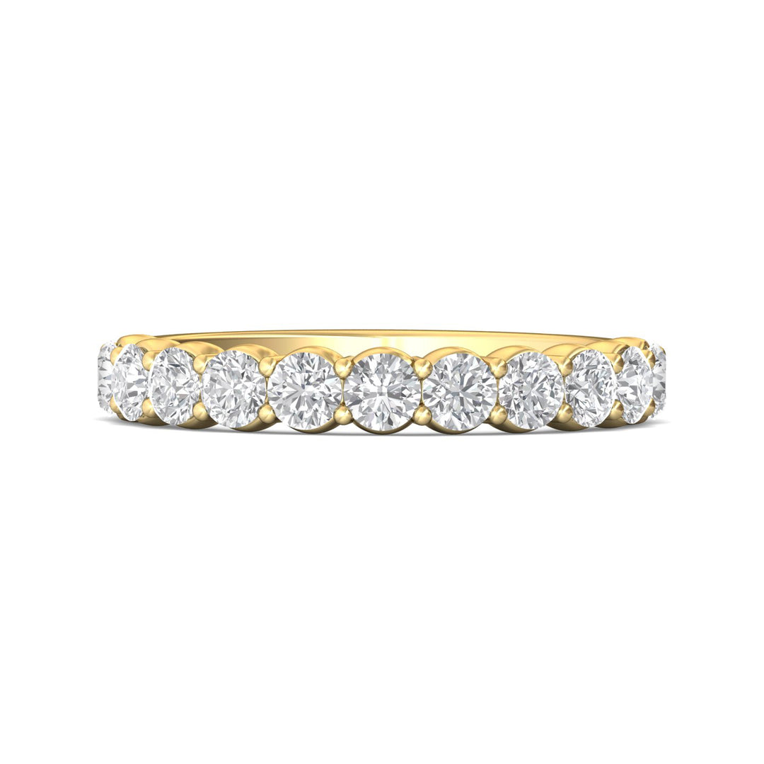 14K Gold Yellow Channel/Shared Prong Wedding Band from the Channel/Shared Prong collection - DWBSP03MWB_14KY
