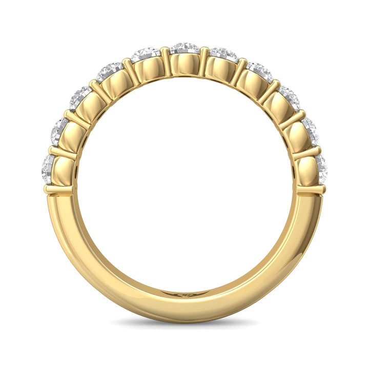 14K Gold Yellow Channel/Shared Prong Wedding Band from the Channel/Shared Prong collection - DWBSP03MWB_14KY