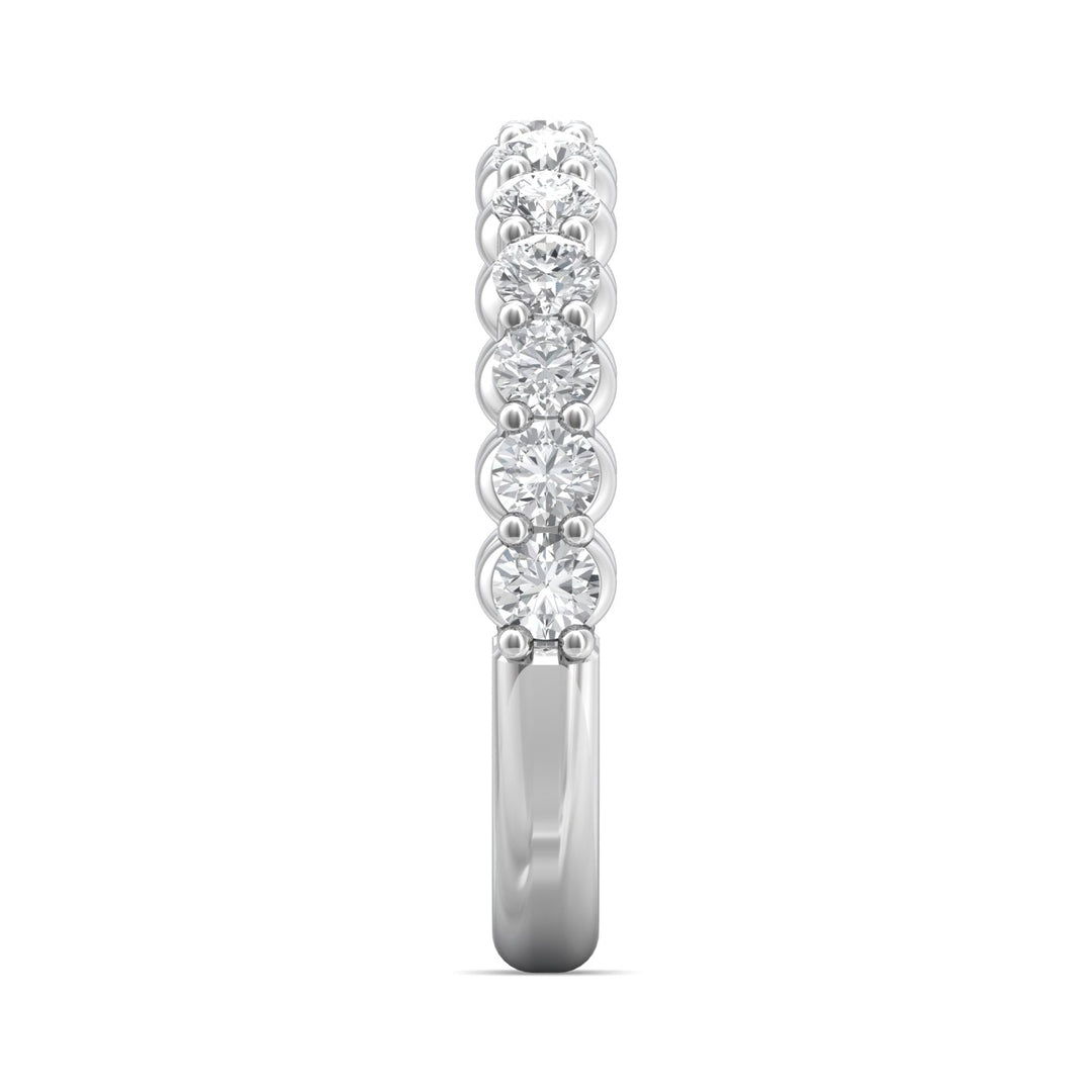 Channel/Shared Prong Wedding Band from the Channel/Shared Prong collection