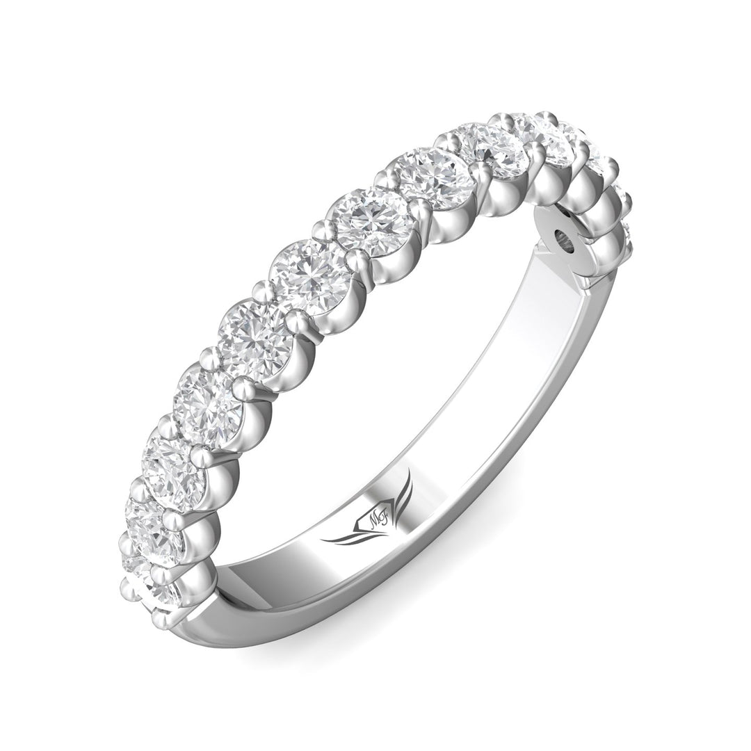 Channel/Shared Prong Wedding Band from the Channel/Shared Prong collection