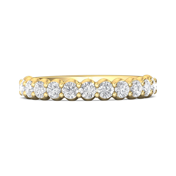 14K Gold Yellow Channel/Shared Prong Wedding Band from the Channel/Shared Prong collection - DWBSP03SWB_14KY