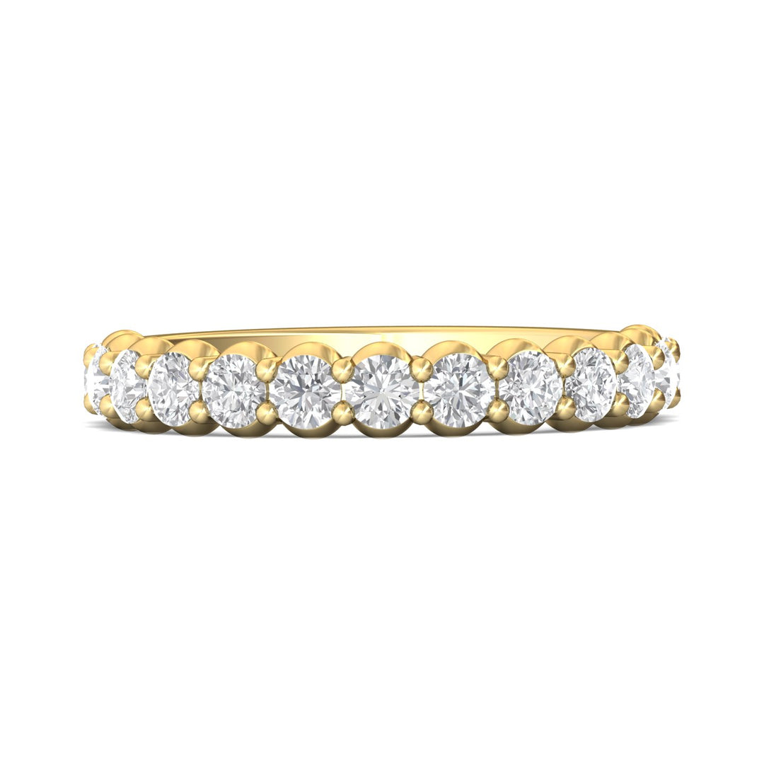 18K Gold Yellow Channel/Shared Prong Wedding Band from the Channel/Shared Prong collection - DWBSP03SWB_18KY