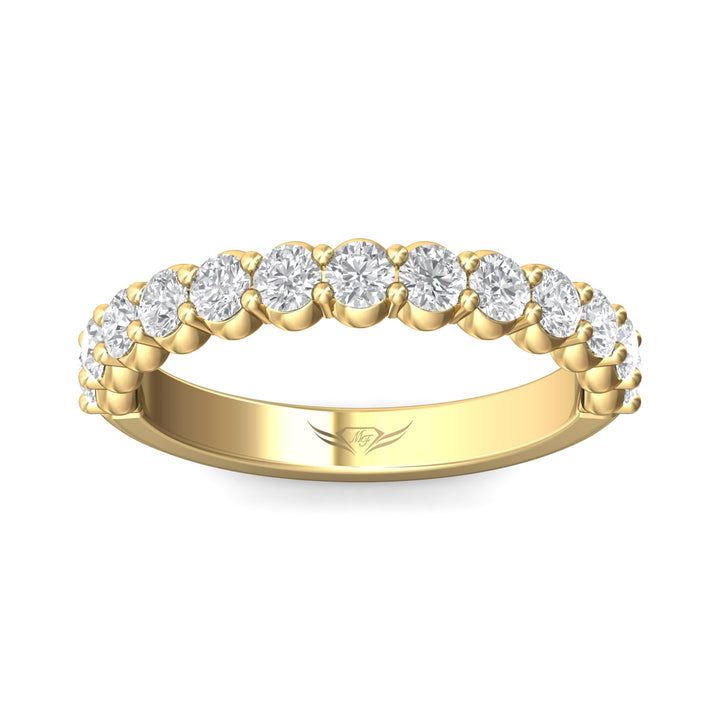 14K Gold Yellow Channel/Shared Prong Wedding Band from the Channel/Shared Prong collection - DWBSP03SWB_14KY
