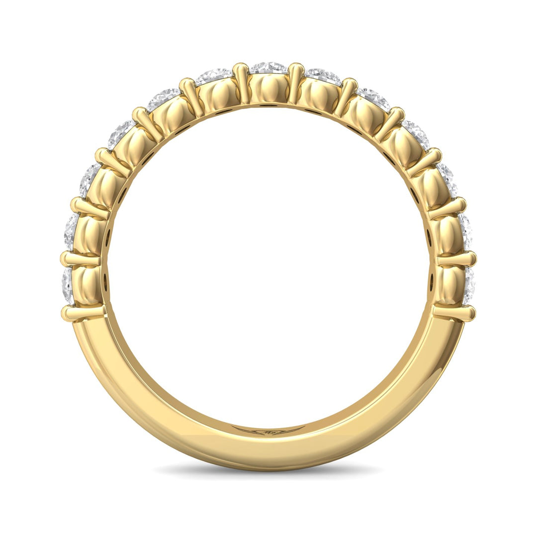 18K Gold Yellow Channel/Shared Prong Wedding Band from the Channel/Shared Prong collection - DWBSP03SWB_18KY