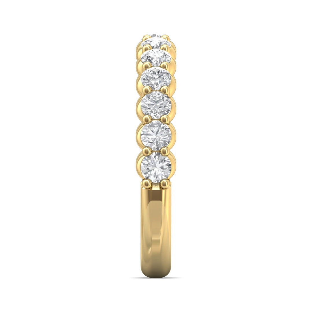 14K Gold Yellow Channel/Shared Prong Wedding Band from the Channel/Shared Prong collection - DWBSP03SWB_14KY