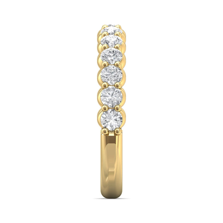 18K Gold Yellow Channel/Shared Prong Wedding Band from the Channel/Shared Prong collection - DWBSP03SWB_18KY