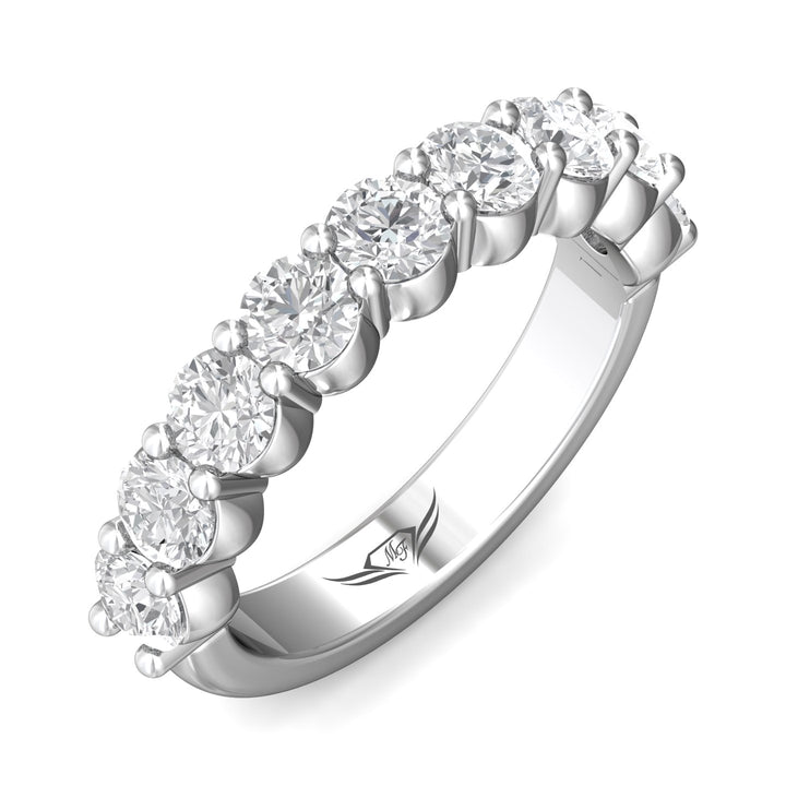 Channel/Shared Prong Wedding Band from the Channel/Shared Prong collection