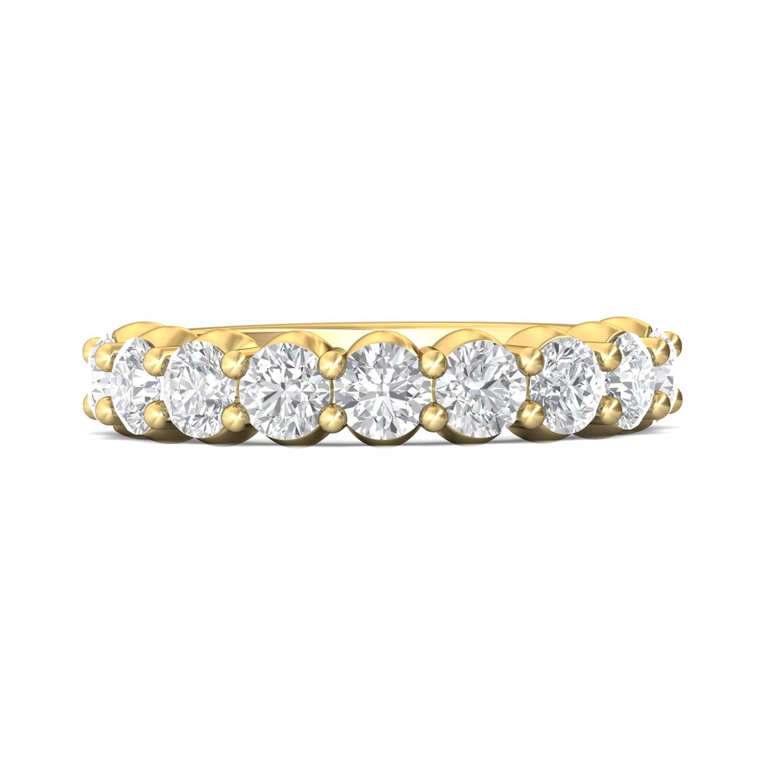 18K Gold Yellow Channel/Shared Prong Wedding Band from the Channel/Shared Prong collection - DWBSP03XLWB_18KY