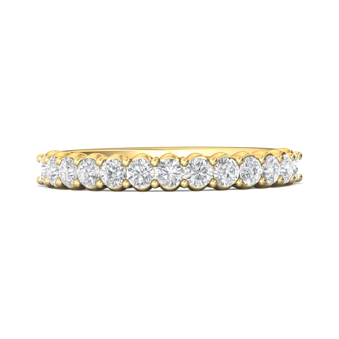 14K Gold Yellow Channel/Shared Prong Wedding Band from the Channel/Shared Prong collection - DWBSP03XSWB_14KY