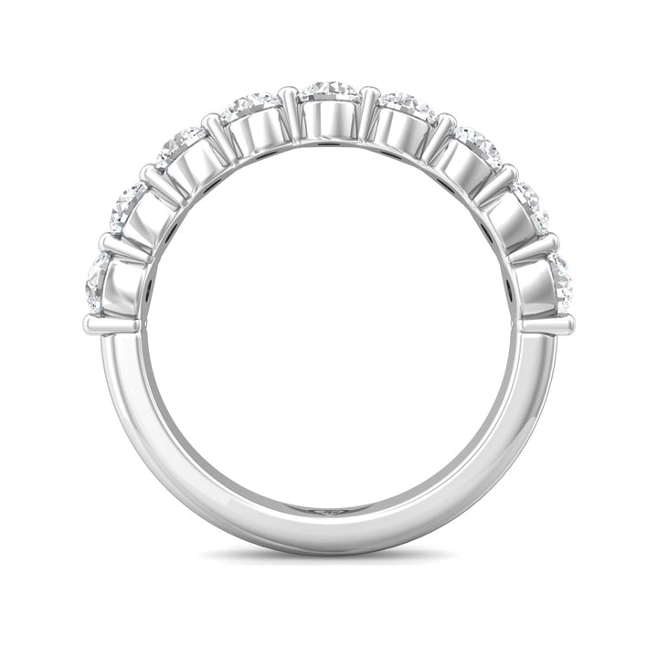 Channel/Shared Prong Wedding Band from the Channel/Shared Prong collection