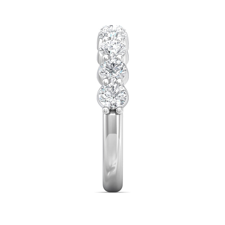 Channel/Shared Prong Wedding Band from the Channel/Shared Prong collection
