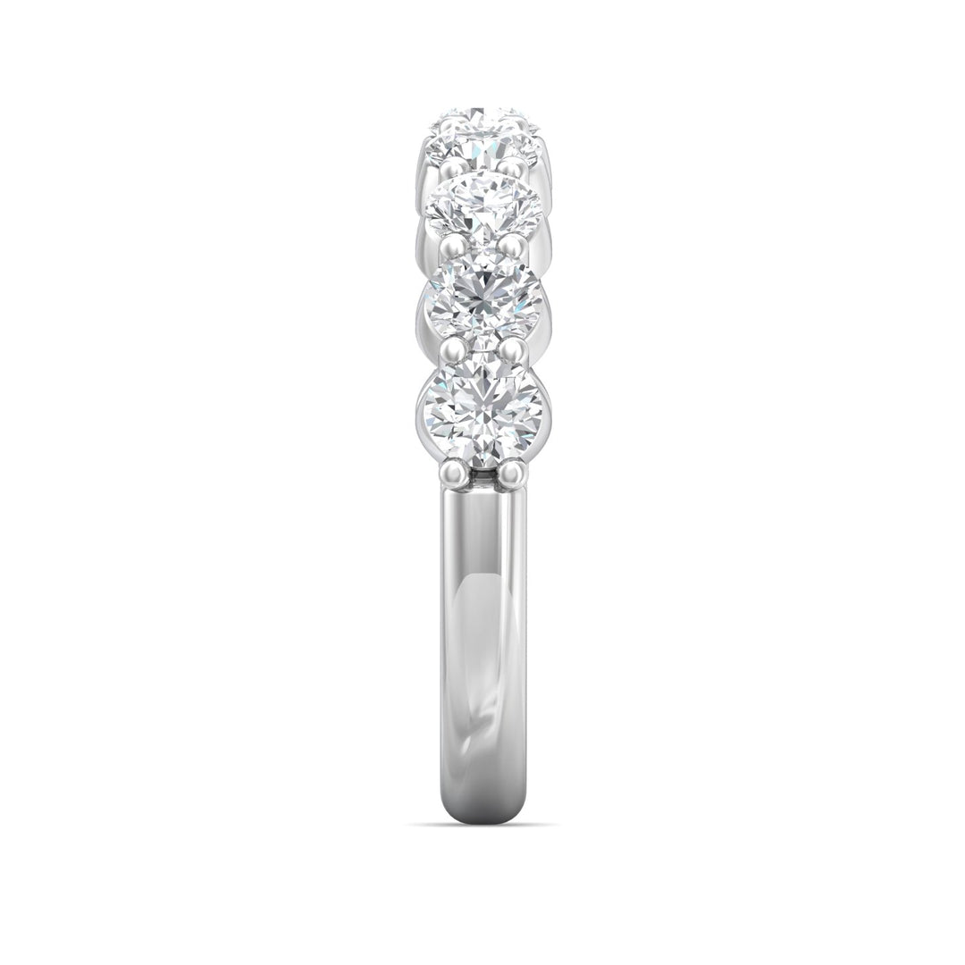 Platinum White Channel/Shared Prong Wedding Band from the Channel/Shared Prong collection - DWBSP05L_PlatW