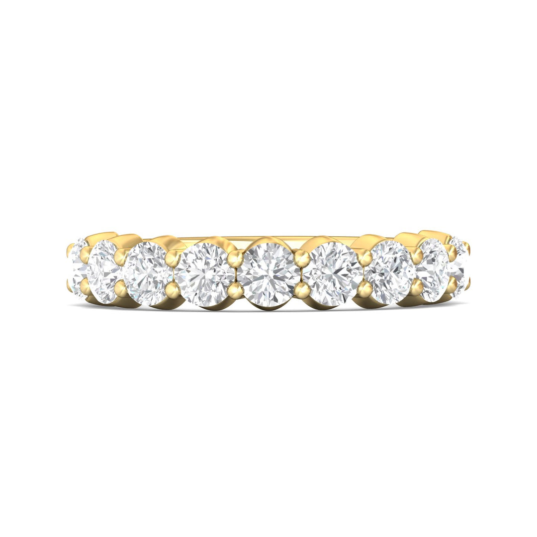 14K Gold Yellow Channel/Shared Prong Wedding Band from the Channel/Shared Prong collection - DWBSP05L_14KY