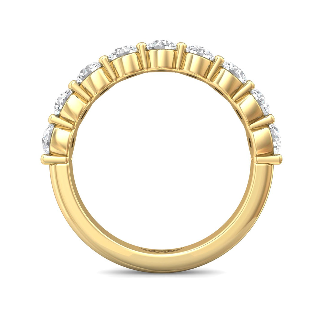 14K Gold Yellow Channel/Shared Prong Wedding Band from the Channel/Shared Prong collection - DWBSP05L_14KY