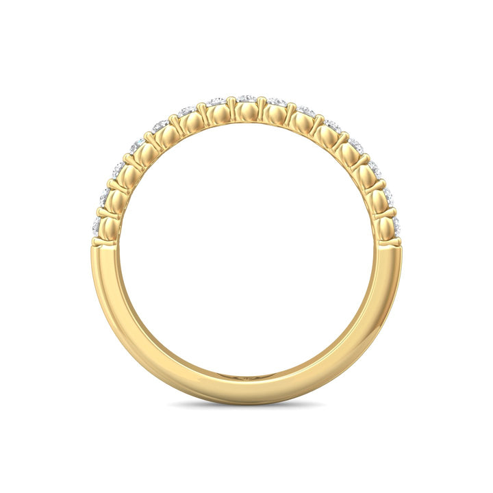 18K Gold Yellow Channel/Shared Prong Wedding Band from the Channel/Shared Prong collection - DWBSP09_18KY