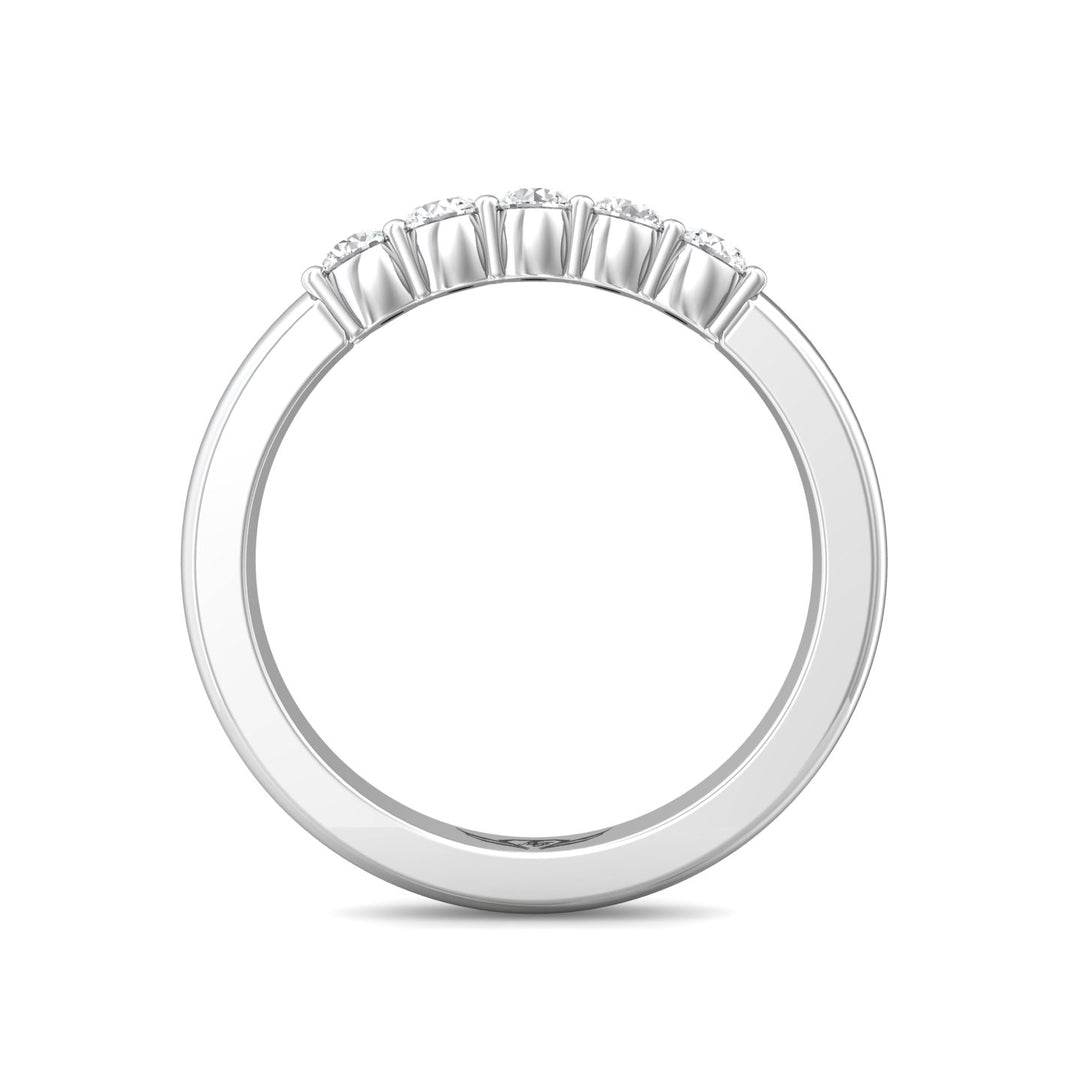 Channel/Shared Prong Wedding Band from the Channel/Shared Prong collection