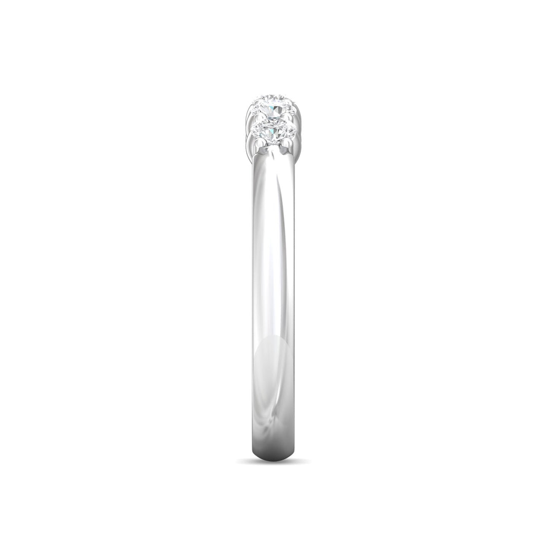 Platinum White Channel/Shared Prong Wedding Band from the Channel/Shared Prong collection - DWBSP1-.35_PlatW