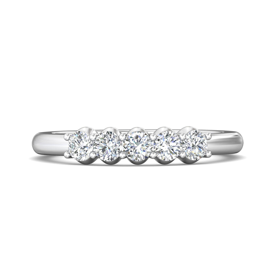 Channel/Shared Prong Wedding Band from the Channel/Shared Prong collection