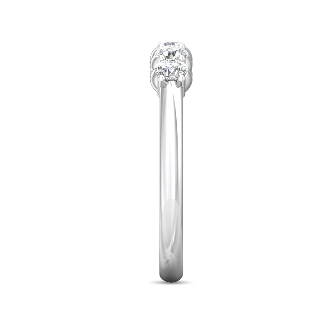 Channel/Shared Prong Wedding Band from the Channel/Shared Prong collection
