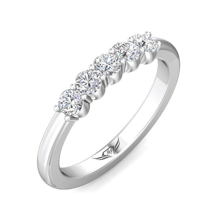 Channel/Shared Prong Wedding Band from the Channel/Shared Prong collection