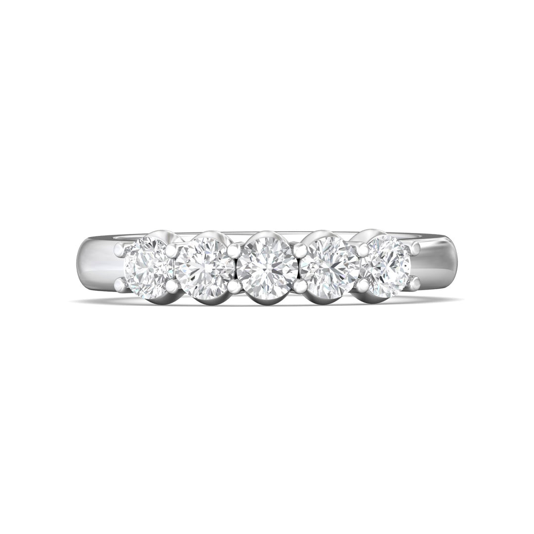 Channel/Shared Prong Wedding Band from the Channel/Shared Prong collection