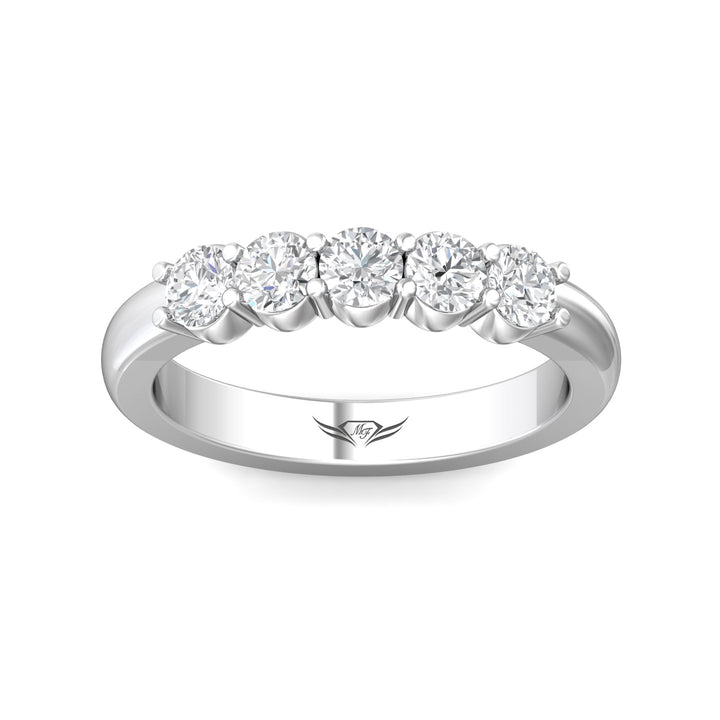 Channel/Shared Prong Wedding Band from the Channel/Shared Prong collection