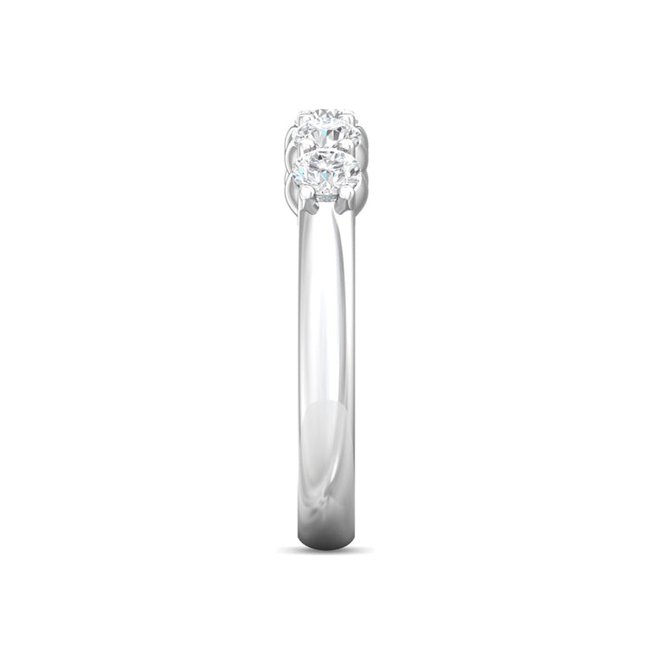 Channel/Shared Prong Wedding Band from the Channel/Shared Prong collection