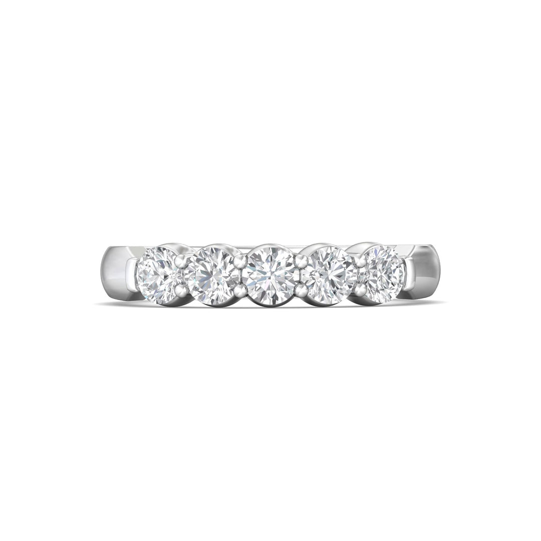 Channel/Shared Prong Wedding Band from the Channel/Shared Prong collection