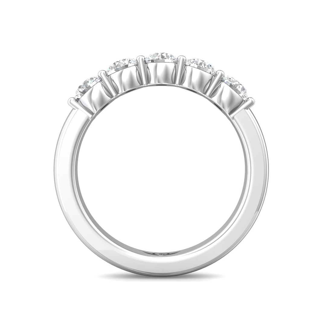 Channel/Shared Prong Wedding Band from the Channel/Shared Prong collection