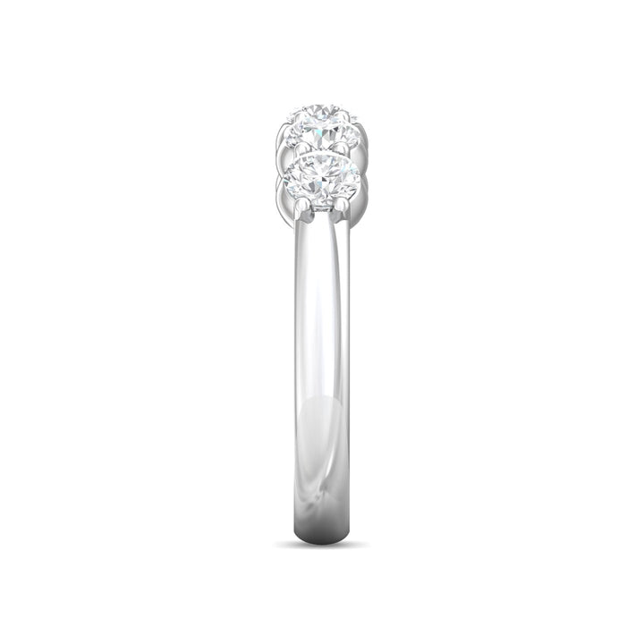 Platinum White Channel/Shared Prong Wedding Band from the Channel/Shared Prong collection - DWBSP1-1.00_PlatW