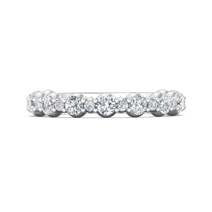 Channel/Shared Prong Wedding Band from the Channel/Shared Prong collection