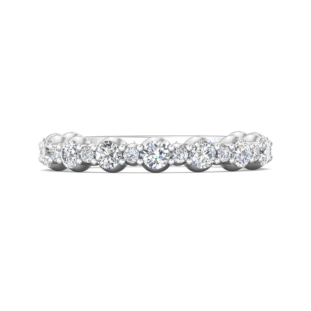 14K Gold White Channel/Shared Prong Wedding Band from the Channel/Shared Prong collection - DWBSP12-1_14KW